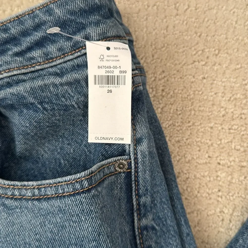 NWT Old Navy Mid Rise Wide Leg Jeans Plus Size 26